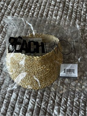 NWT Beach Riot Straw Visor Adjustable